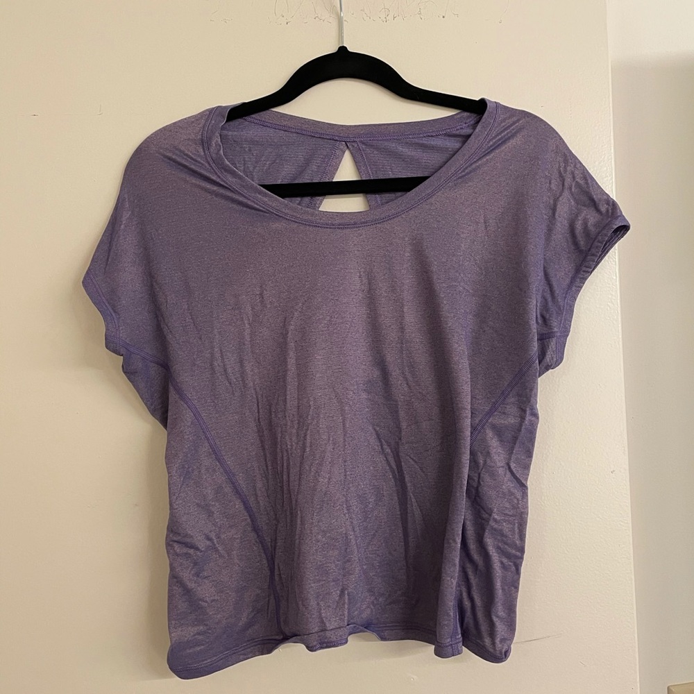 Lululemon shimmery purple workout top size 6